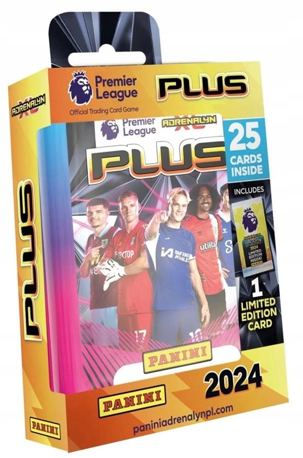 Panini Premier League 2024 Plus Adrenalyn Blikje Zakjes 25 Kaarten / Limited