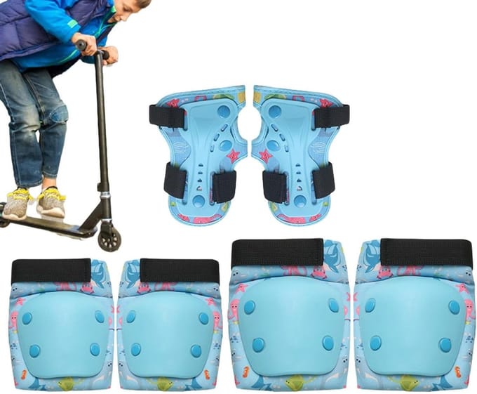 Kinder Beschermingsset - Rollerblade Set - Buitensporten - Ademend Ontwerp - 3 Delig - Blauw