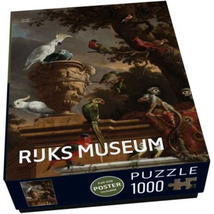 Puzzel (1000 stukjes): De menagerie, Melchior d'Hondecoeter, Rijksmuseum Amsterdam