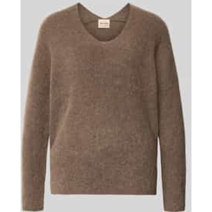Gebreide pullover van wolmix met v-hals model 'THORA'