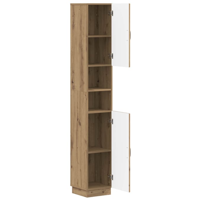 vidaXL - Badkamerkast - met - Open - Plank - HOORN - Artisanaal - eiken