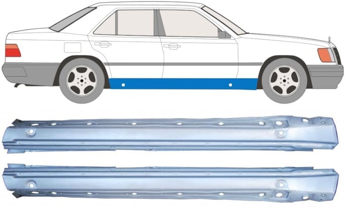 Volledige dorpel voor Mercedes E-Class W124 1984-1996 / Links + Rechts / Set