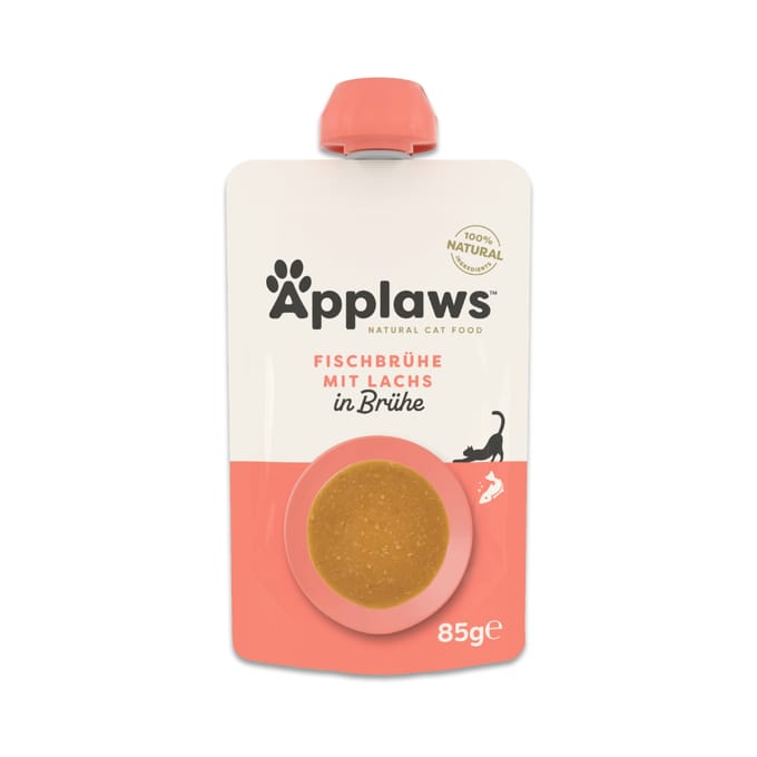 12x85g Applaws Bottenbouillon Zalm nat kattenvoer