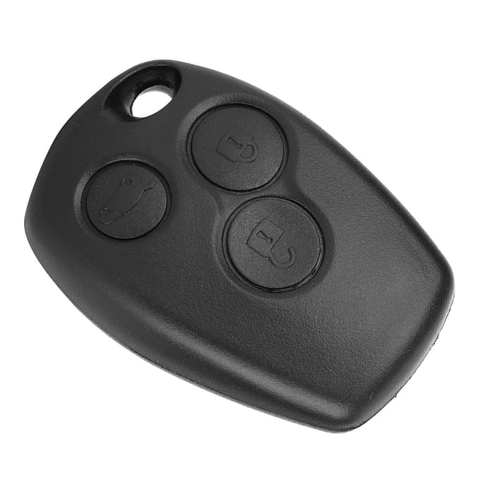 Coque de clé télécommande 3 boutons pour Renault Logan Sandero Clio Fluence Vivaro Master gray