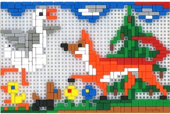 Stickit Ministecksysteem vos en gans, ca. 700 delig