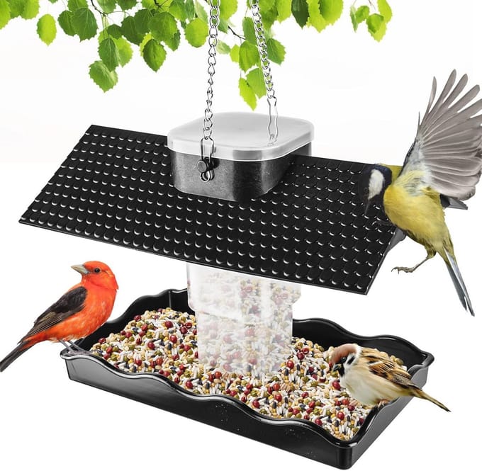 Vogelvoederdispenser voor Balkon en Tuin - Opvouwbaar Vogelhuisje
