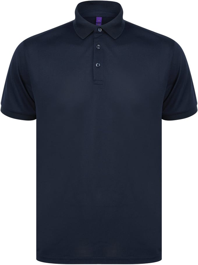 Henbury Herenpolo in gerecycleerd polyester H465 - Navy - M