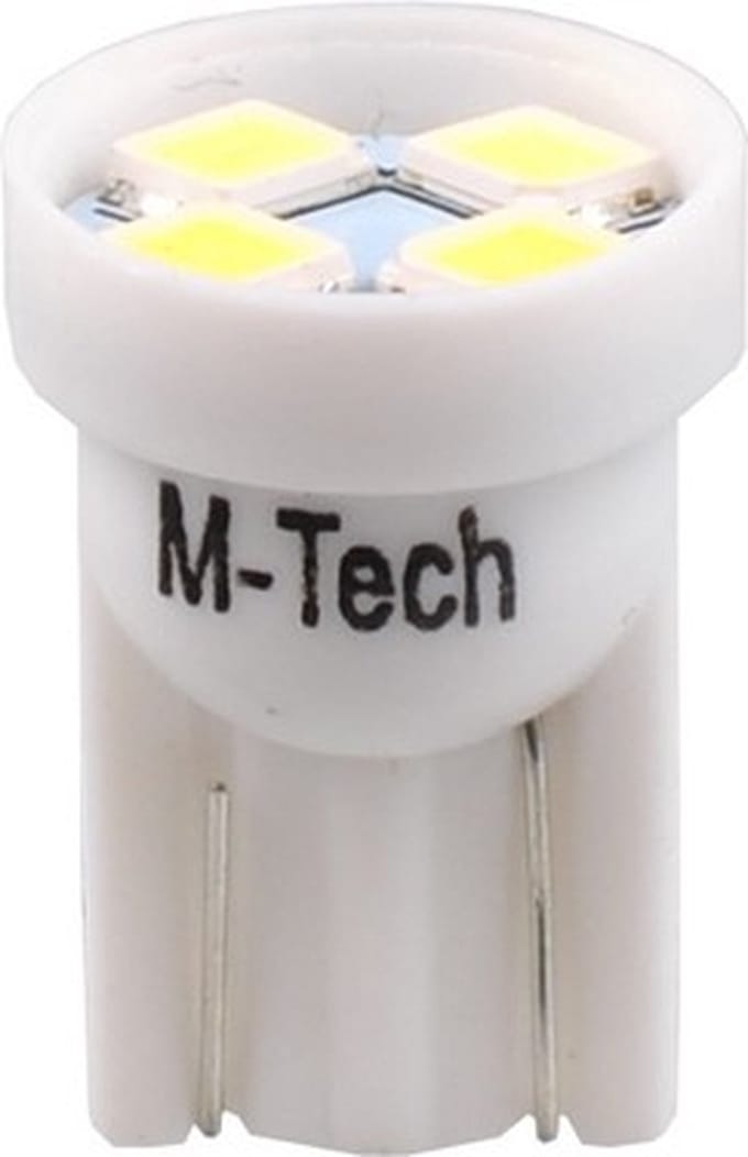 M-Tech LED W5W 24V - Heavy Duty - 4x Led diode - Wit - Set