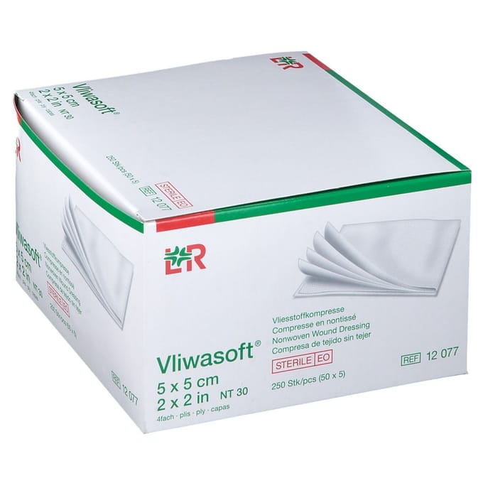 Vliwasoft Kompres Ster N/Wov.4Pl 5,0X 5,0Cm 12077 50 Compressen