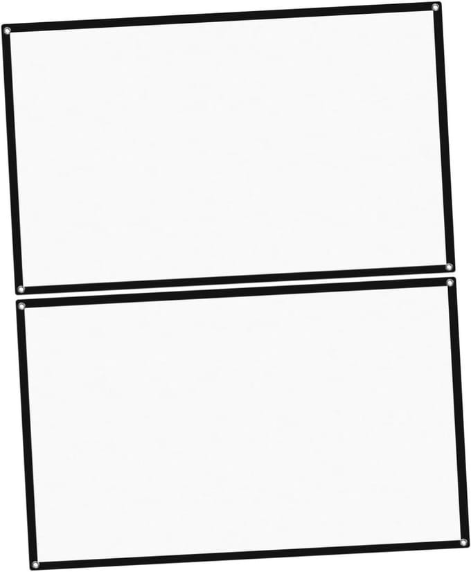 Projectiescherm met Standaard - Filmscherm Beamer - Thuisbioscoop Presentaties - Grote Kijkhoek - 122 x 77 cm - Wit