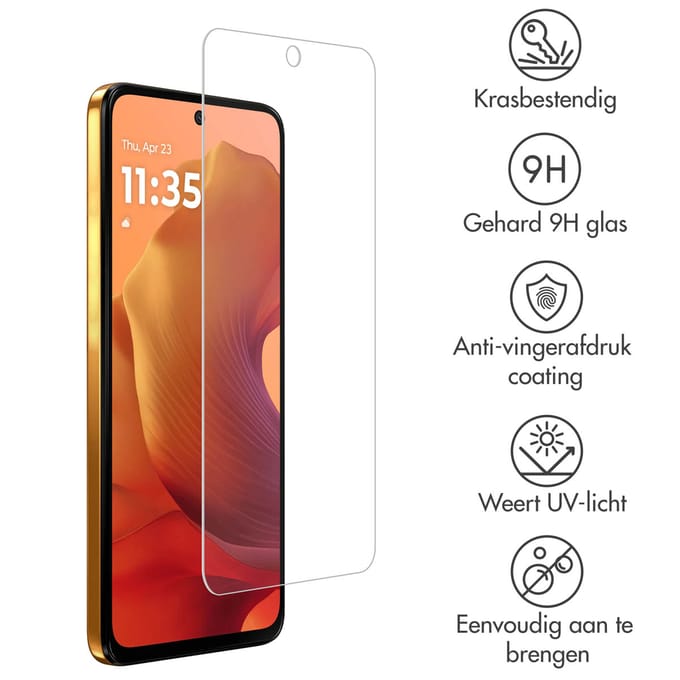 Accezz Screen Protector - Geschikt voor Motorola Moto G56 - Gehard Glas Screenprotector