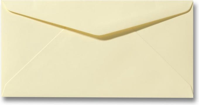 Envelop 11 x 22 cm Zachtgeel 100 stuks