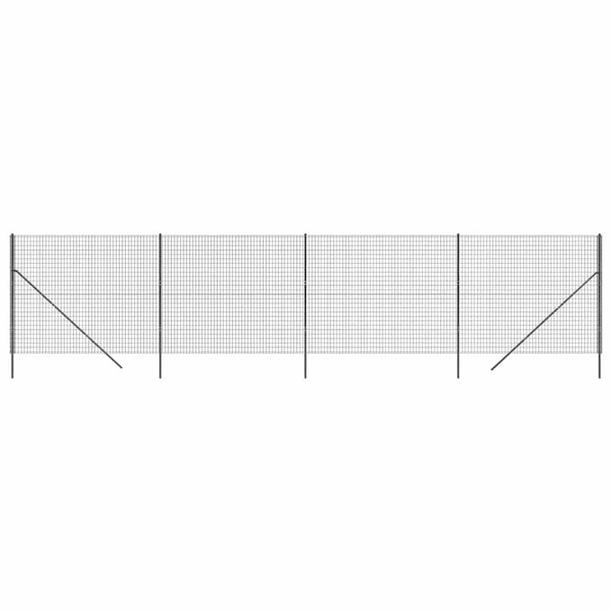 vidaXL - Draadgaashek - 1,6x10 - m - gegalvaniseerd - staal - antracietkleurig