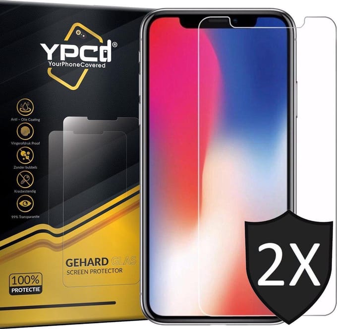 2 stuks YPCd® Geschikt voor Apple iPhone XR Glass Screenprotector
