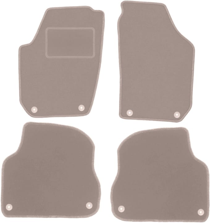 Beige veloursmatten voor: Skoda Fabia II hatchback, stationwagen (2007-2014)