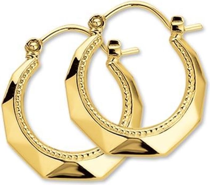 The Jewelry Collection oorringen Lapide - Geelgoud (14 Krt.)