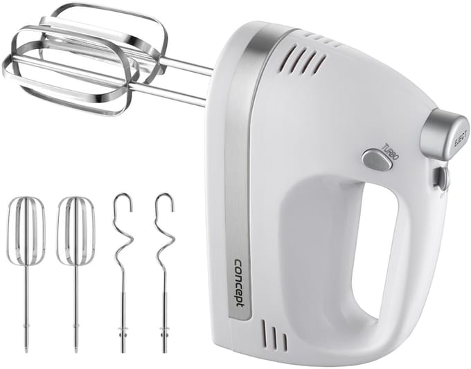 Concept handmixer, 5 snelheden, Turbo-functie, 500 W, wit, SR3390