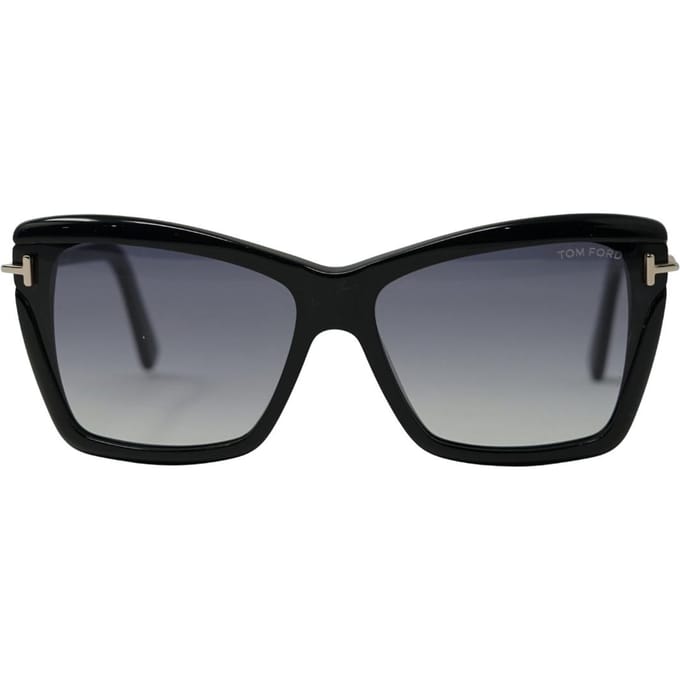 Tom Ford zonnebril leah ft0849 01b glanzende zwarte rookgradiënt