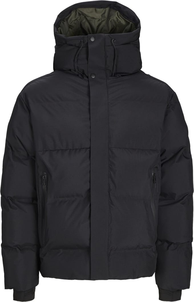 Jack & Jones - Heren Jas winter Alpha Puffer - Zwart - Maat XL