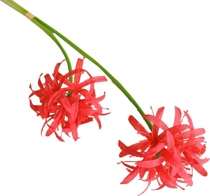 Steelbloem - kunstbloem lelie 2 bloemig 34 cm rood