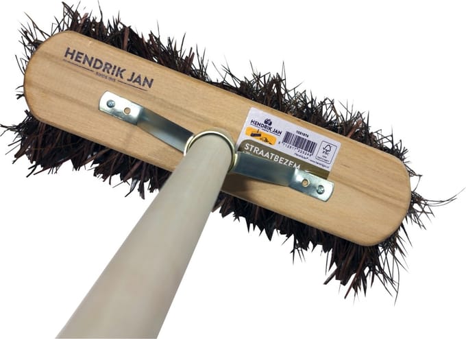 Hendrik Jan - Stadsbezem - Harde natuurvezels - 29 cm - Met steel
