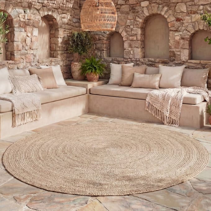 Studio Clarice Rond Buitenkleed - Bali Bruin - Ø 100cm