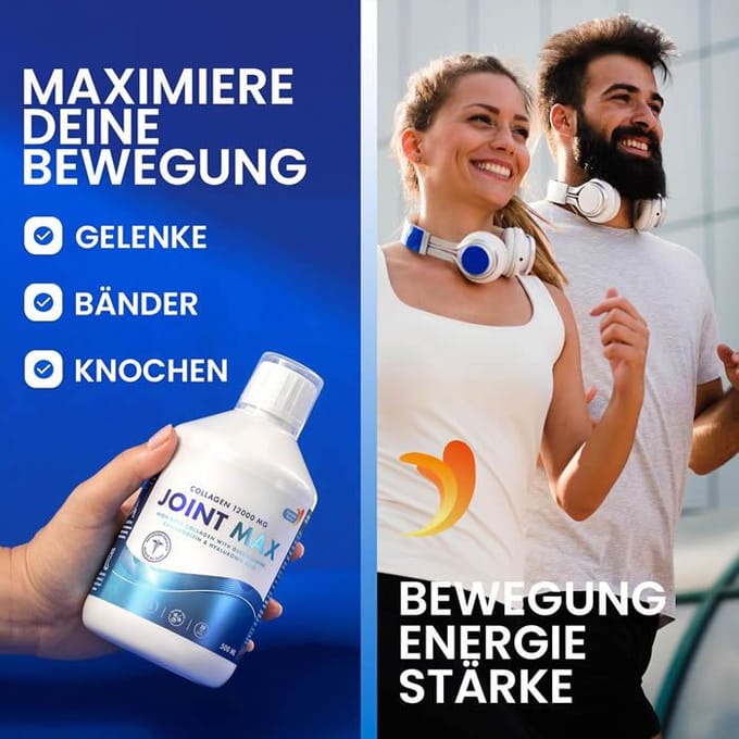 Joint Support MAX - Swedish Nutra - Collageen Type I, II & III - Gewrichten, Botten & Kraakbeen - Bosvruchtensmaak, Suikervrij - 500 ml
