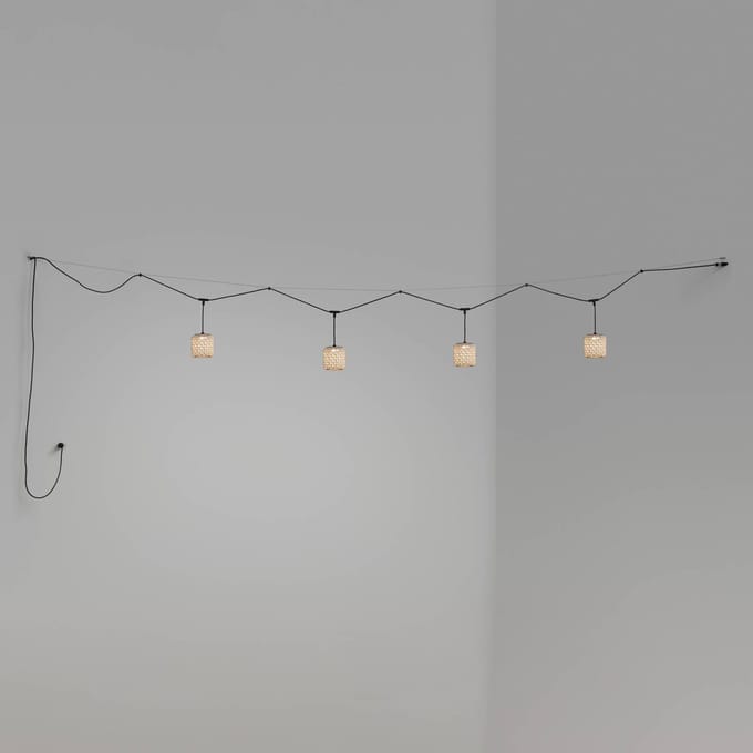 Bover Nans S/16/4L LED-buiten hanglamp, beige