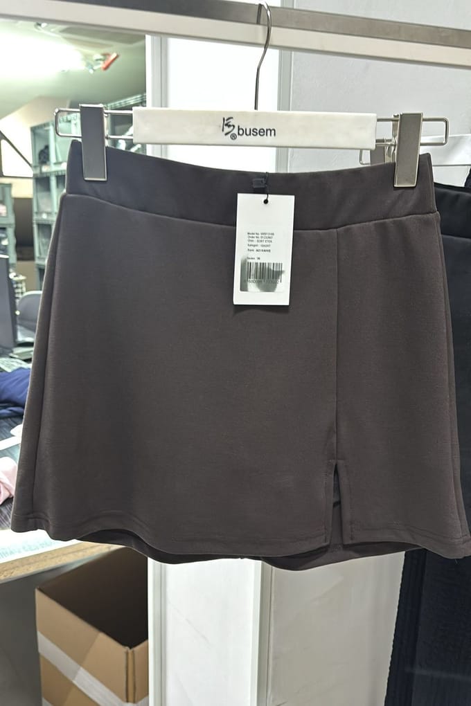 Hoge Taille Mini Skort met Split
