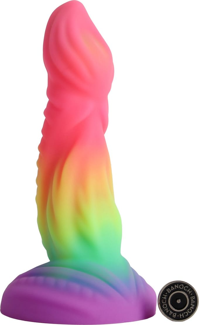 Banoch | Dildo lizard rainbow | siliconen | zuignap | fantasy monster
