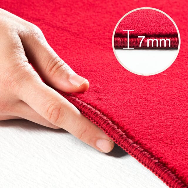 Sky Soft Uni Basic - Rond Vloerkleed - Laagpolig - Effen Kleur - Rood - Woonkamer Tapijt- 160 CM Ø