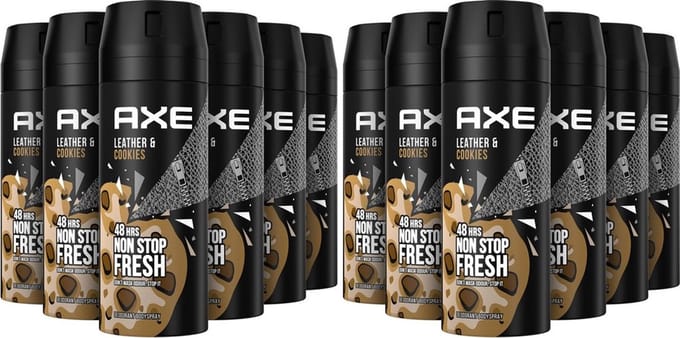 AXE Deodorant / Bodyspray - Collison Leather&Cookies - 12 x 150 ml