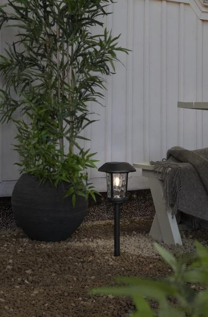 RTM Lighting Solar Priklamp -Zwart -Warm Wit -47CM -Zonne-Energie