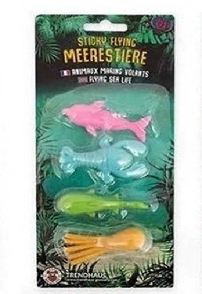 Sticky Flying Sea Life 4 stuks in set