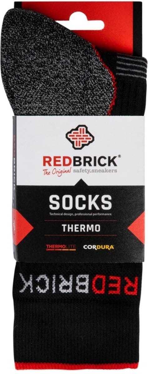 Redbrick Werksok Thermo Zwart - Sokken - 47-50