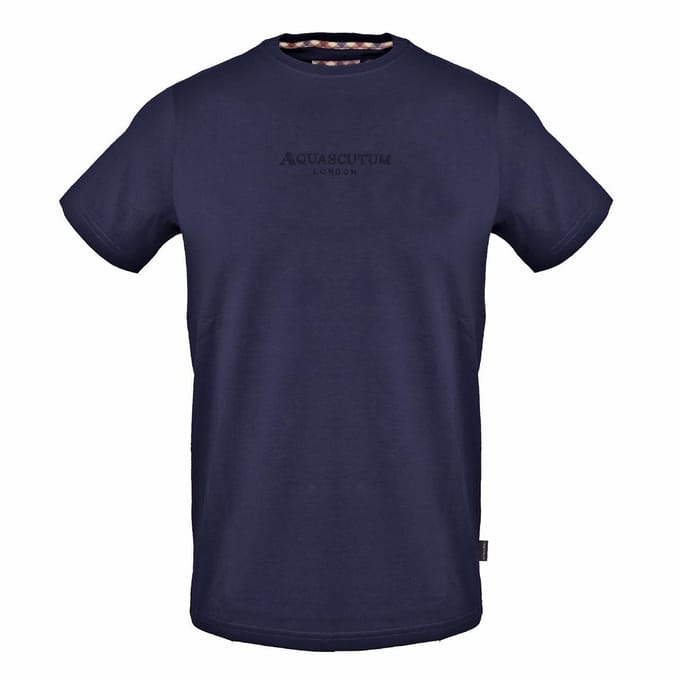 Aquascutum Heren Logo Regular T-Shirt (Marine)
