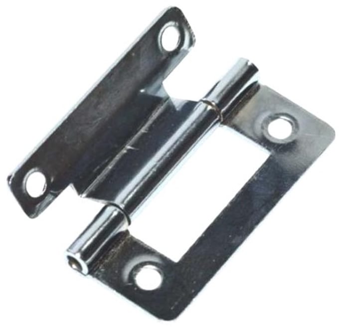 Scharnier geknikt universeel 50mm (per 4 stuks) - nikkel