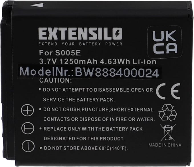Camera Batterij - Reserve Accu - Fotografie - 1250mAh Capaciteit - 37V