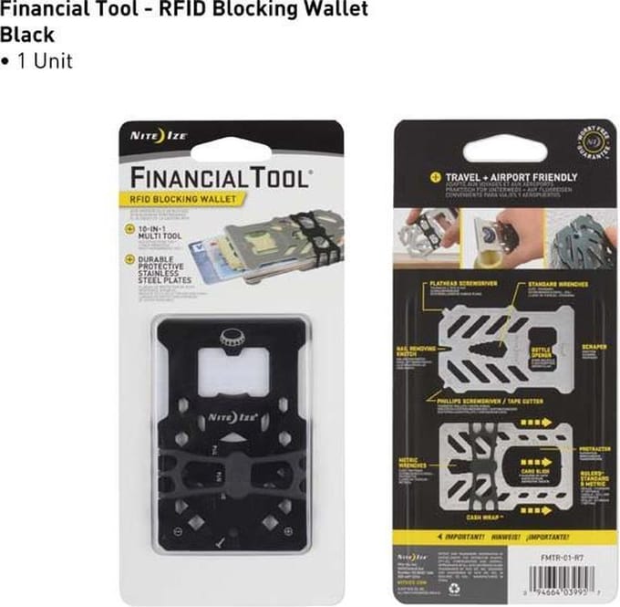 NITE IZE FINANCIAL TOOL RFID Blocking Wallet - Black