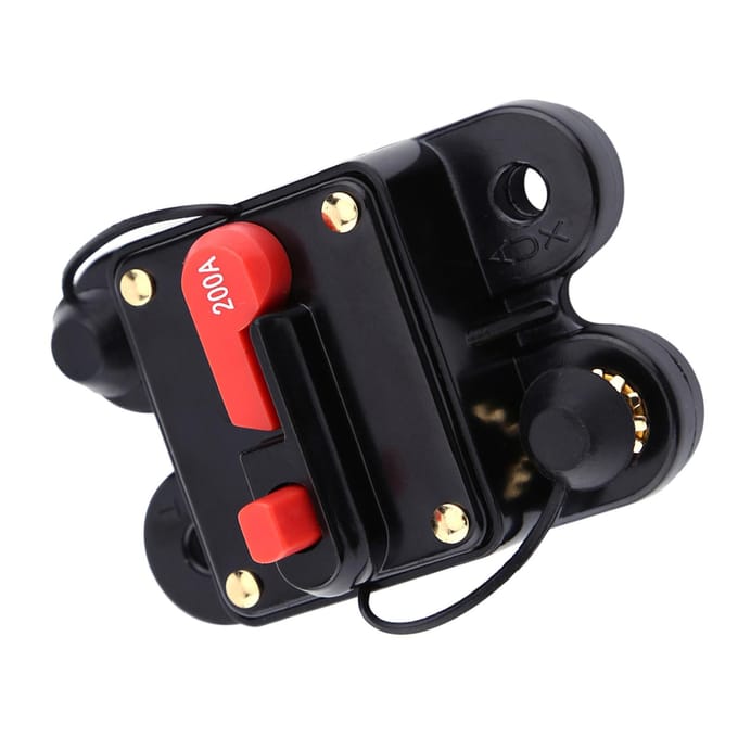 DC12V Handige Stroomonderbreker voor Auto Marine Boot Fiets Stereo Audio Reset Zekering(200A) black