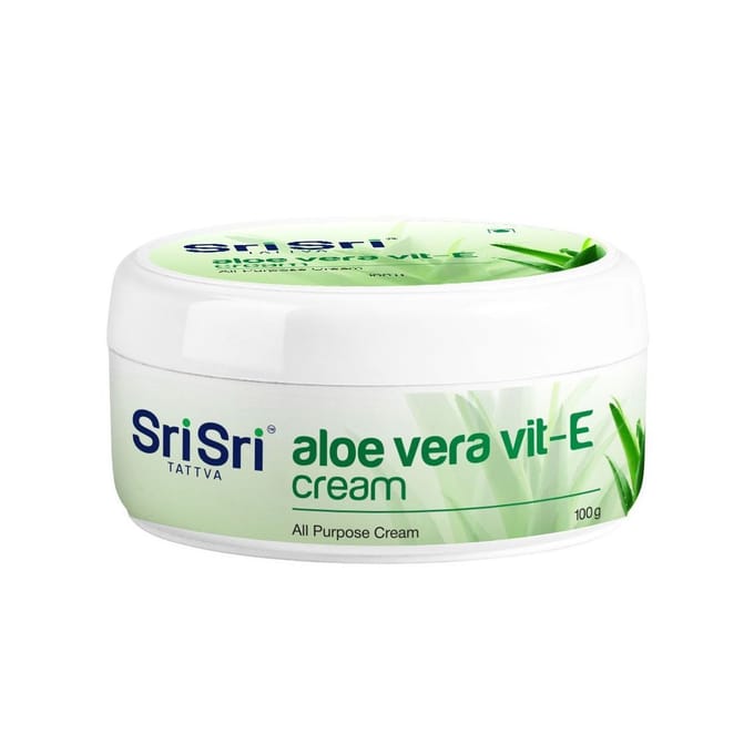 Aloe Vera Vit-E: crème pour la peau (100g), Aloe Vera Vitamine. E Crème Sri Sri Tattva 5.4125 beige