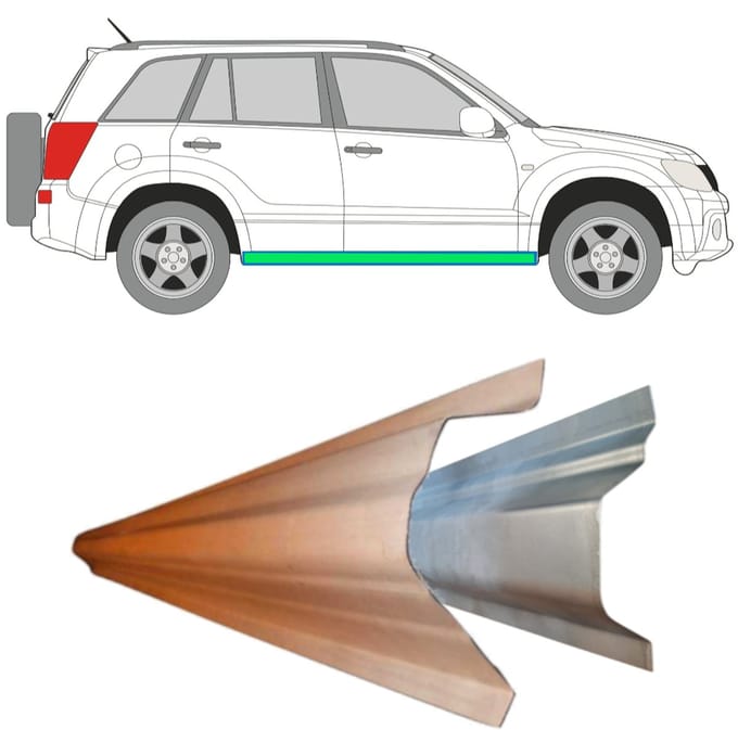 Reparatie dorpel voor Suzuki Grand Vitara 2005-2014 / Links = Rechts / Set