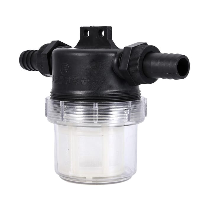Filtre à mailles en ligne transparent pour pompe à eau, irrigation à haut débit white
