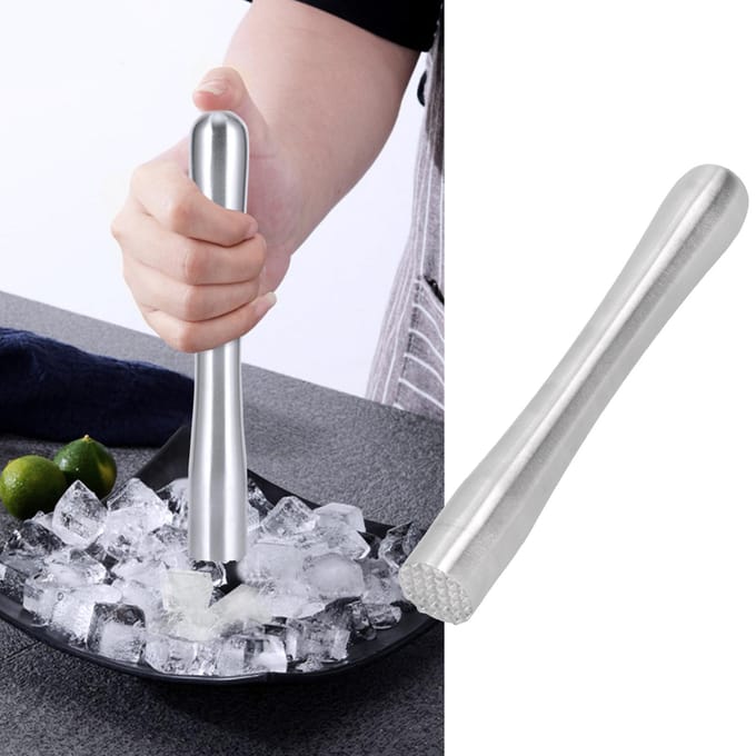 Roestvrijstalen Ijsvermaler Roerstaaf Cocktail Muddler Barware Keukengereedschap DIY Bar Gereedschap white