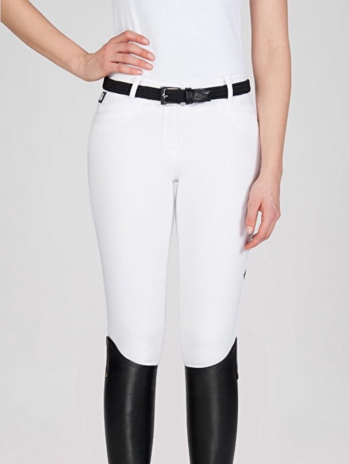 Equiline Rijbroek Ash x-grip knee White (001) - 40 IT/36 NL