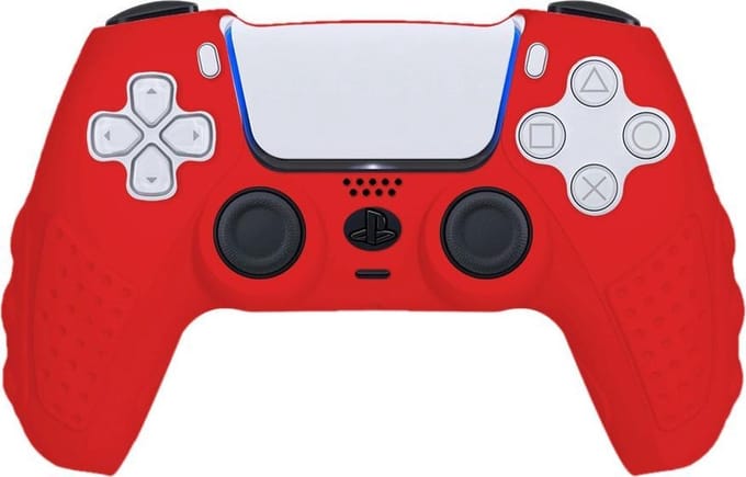 KELERINO. Hoesje geschikt voor Playstation 5 Controller - Deluxe Rood