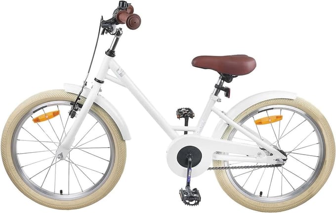 Kinderfiets 20 inch - Jongensfiets Meisjesfiets - Buiten Spelen - Stalen Frame - 6-11 Jaar - Wit