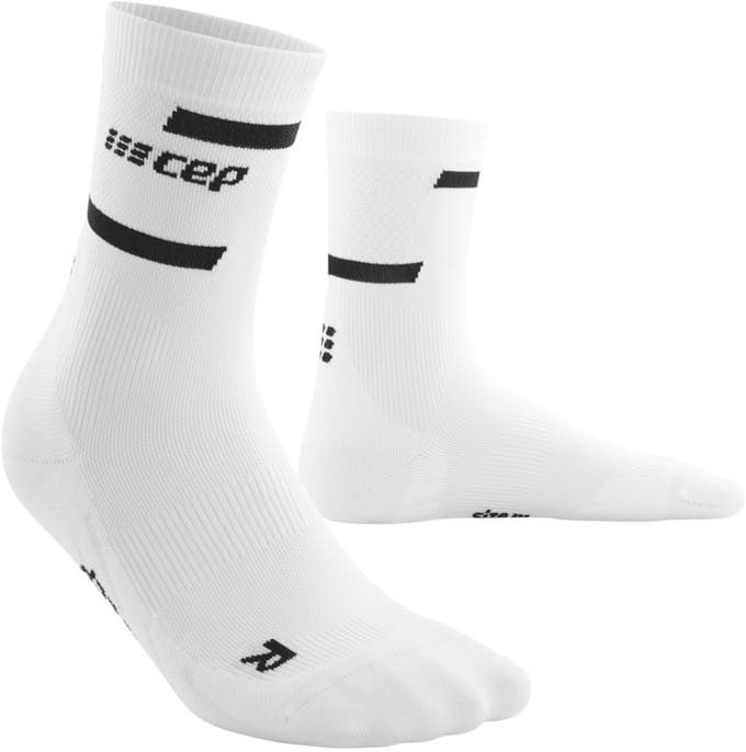CEP Run Mid-Cut Compressie Sokken - Wit - Dames (34-37)