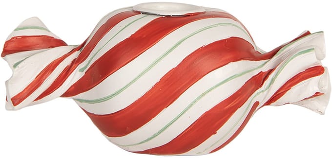 Clayre & Eef Kandelaar 14x7x6 cm Rood Kunststof