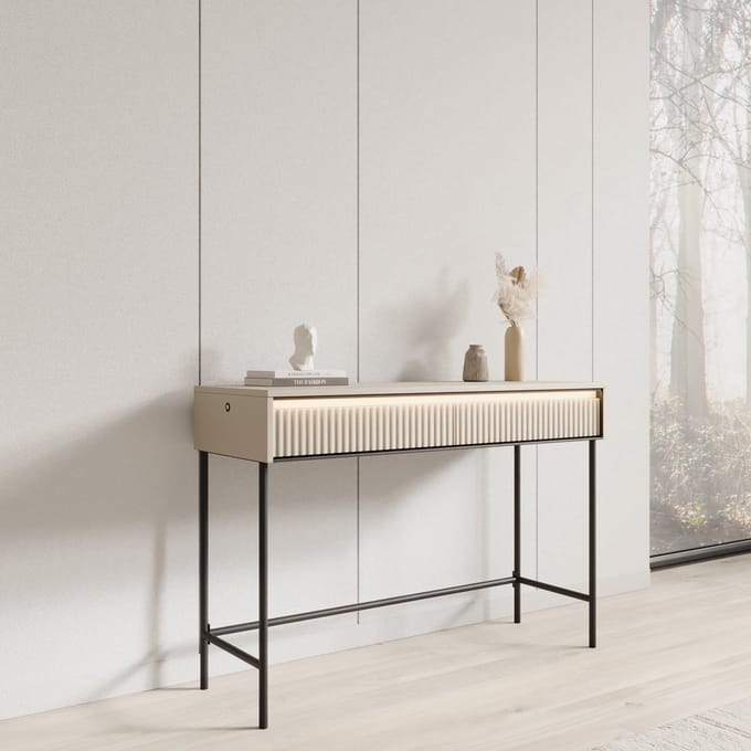 Meubella - Kaptafel Timoteo - Beige - 112 cm